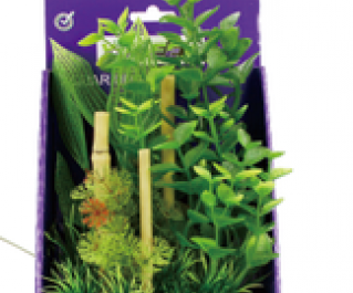 V Искусственное растение с бамбуком 20см в картонной коробке (YS-60511)