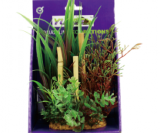 V Искусственное растение с бамбуком 20см в картонной коробке (YS-60504)