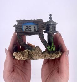 Грот для аквариума с термометром 