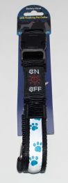 Светоотражающий ошейник (голубой) 2.5см (нейлон + LED) (JPF-919A-blue)