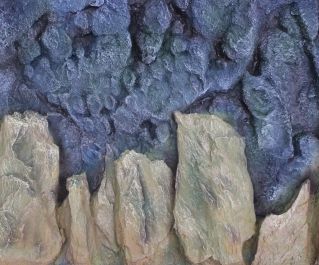 V Объемный фон для аквариума (скалы, камни, деревья, кораллы) 80х55х7,8 (BJ511A)