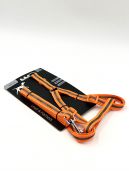 Светоотражающая шлейка с поводком 15см*122см+40см/61см (нейлон) (1829)