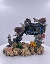 Грот для аквариума с термометром 