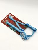 Шлейка с поводком 15мм*122см+40см/61см (нейлон) (1819)