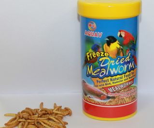 AQUAV Freeze Dried Mealworm (Лиофилизированный мучной червь). Баночки 250мл(FDM-250)