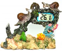 Грот для аквариума с термометром 