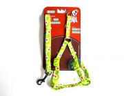 Шлейка с поводком 10мм*122см+30см/40см (нейлон) (2109)