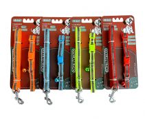 Светоотражающий ошейник с поводком 15см*122см+40см (нейлон) (1825)