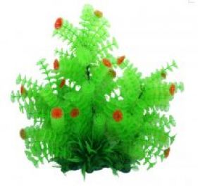 Искусственное растение 40см с красными цветами (YM-8001)