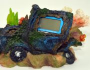 Грот для аквариума с термометром 