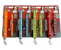 Светоотражающий ошейник с поводком 10см*122см+30см (нейлон) (1826)