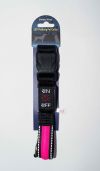 Светящийся ошейник с USB-зарядкой (розовый) 2.5см (нейлон+LED) (JPF-602+USB (pink))